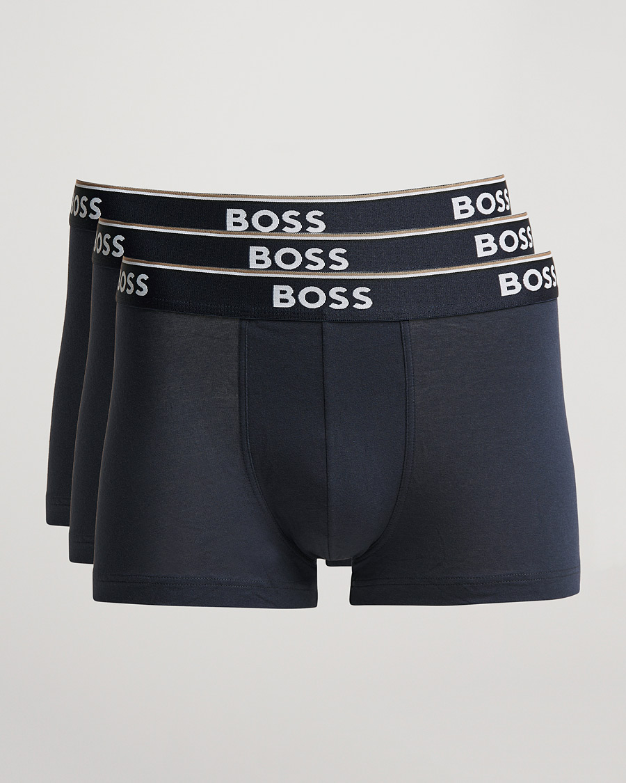 Herre | Undertøy | BOSS BLACK | 3-Pack Trunk Boxer Shorts Open Blue