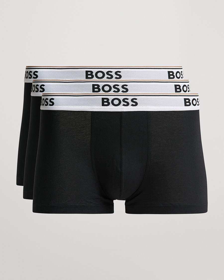 Herre | Undertøy | BOSS BLACK | 3-Pack Trunk Boxer Shorts Black/White