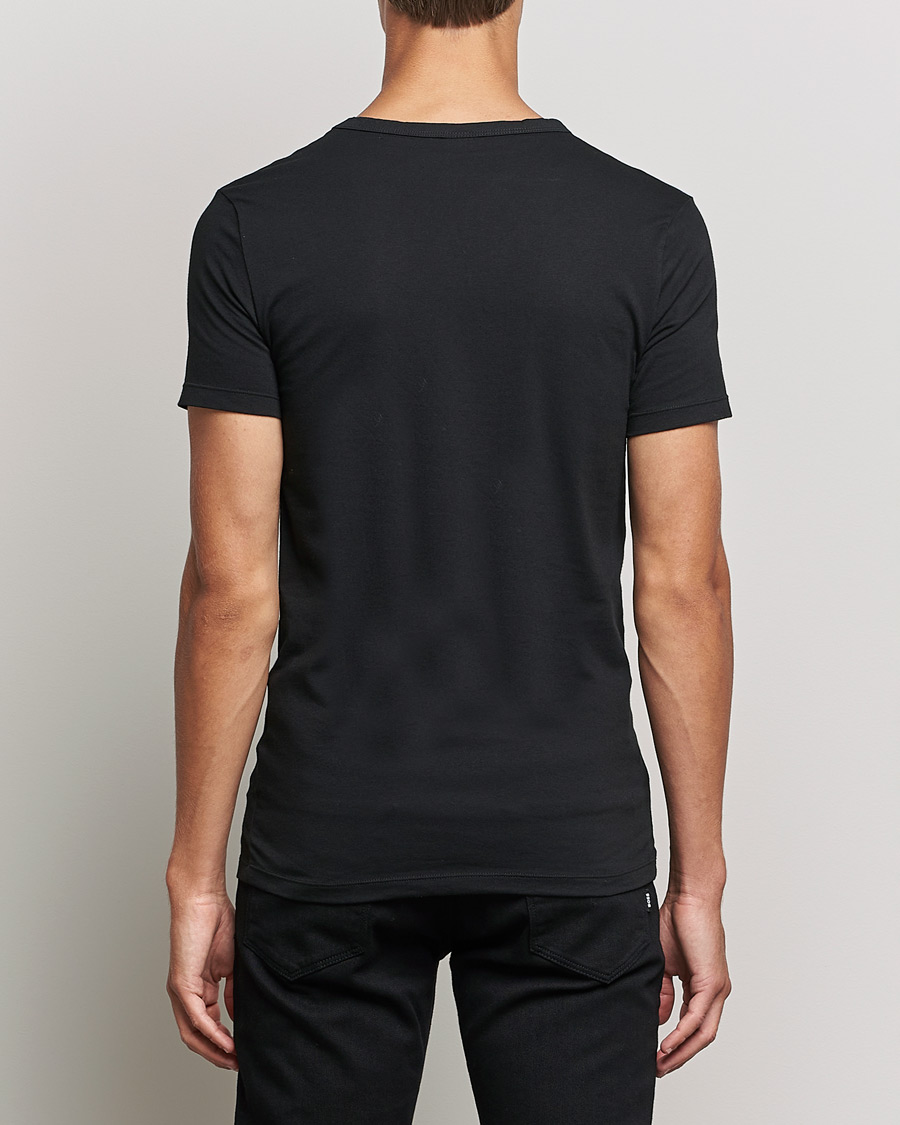 Herre | T-Shirts | BOSS | 2-Pack V-Neck Slim Fit T-Shirt Black