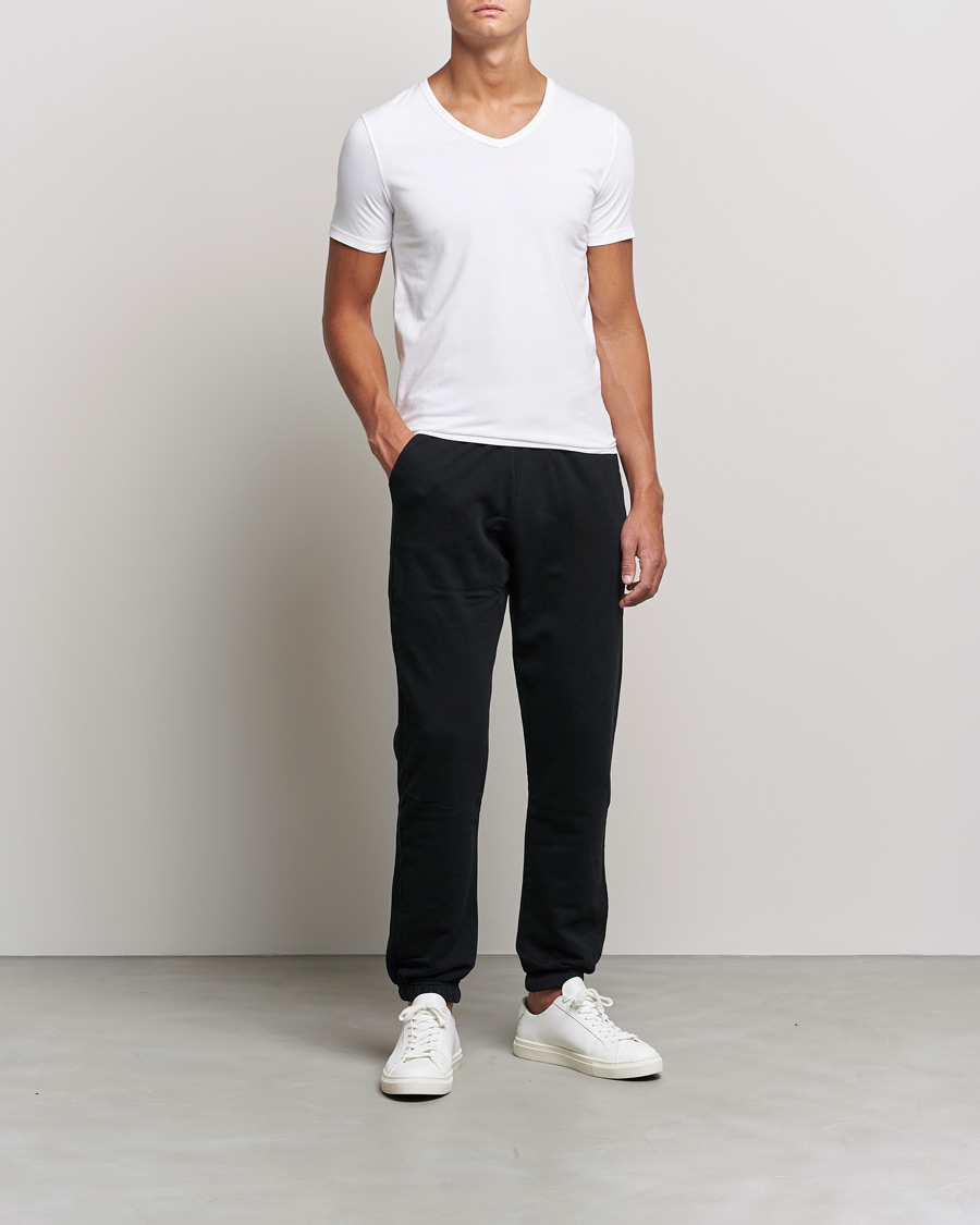 Herre | T-Shirts | BOSS BLACK | 2-Pack V-Neck Slim Fit T-Shirt White