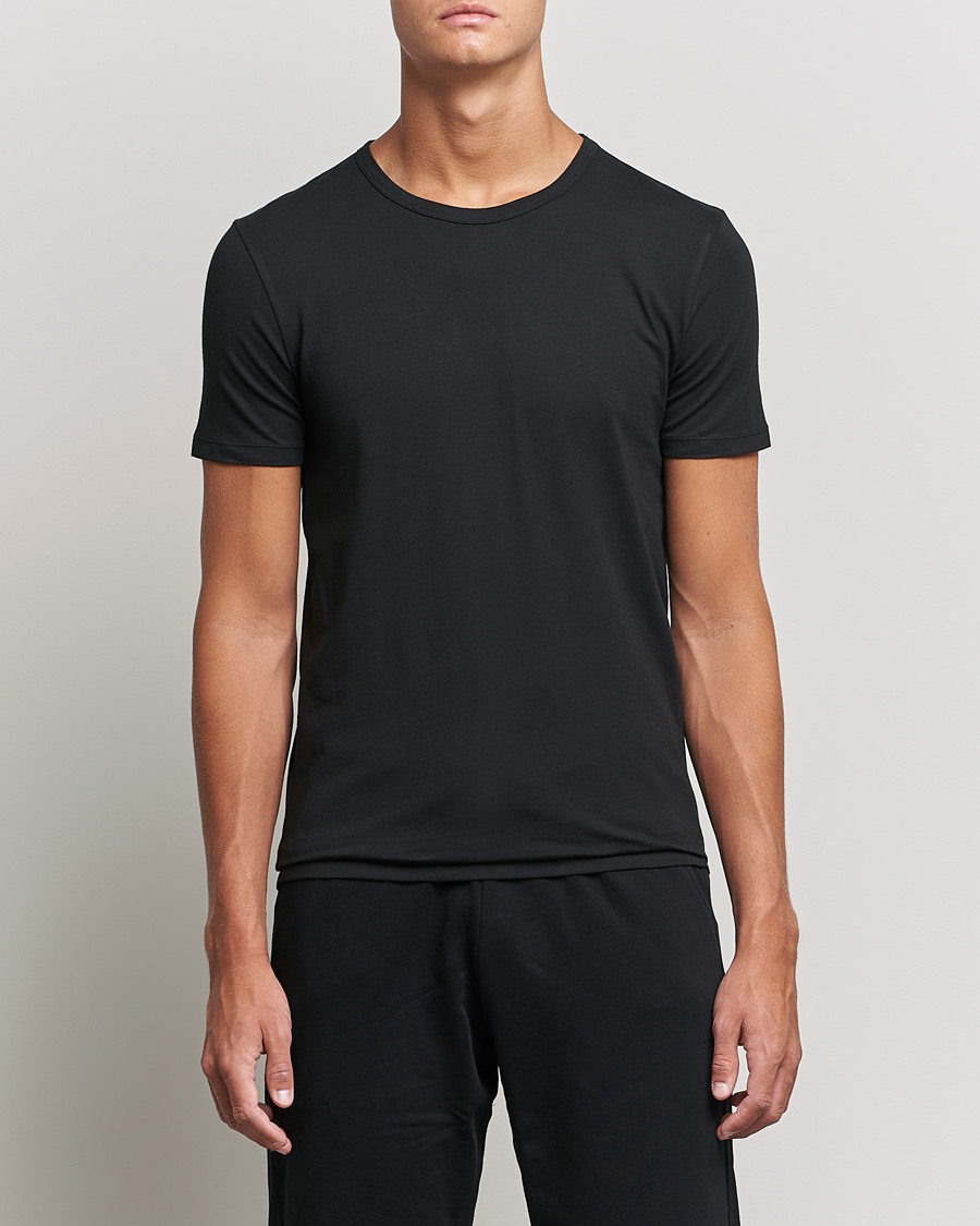 Herre | T-Shirts | BOSS BLACK | 2-Pack Crew Neck Slim Fit T-Shirt Black