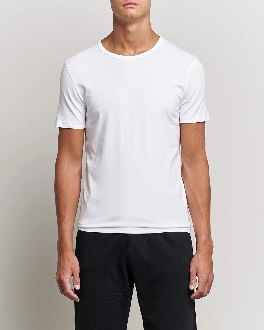 Herre | Klær | BOSS BLACK | 2-Pack Crew Neck Slim Fit T-Shirt White