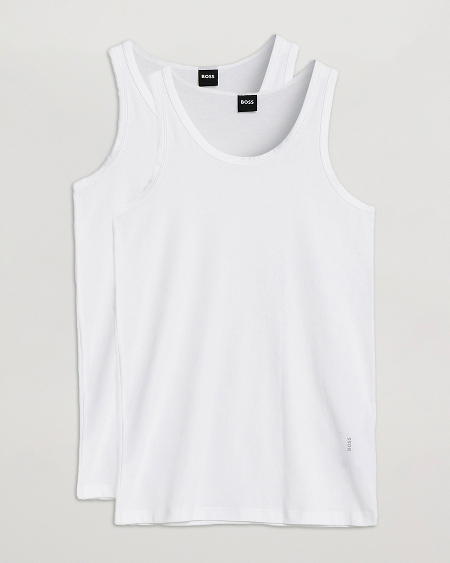 Herre | T-Shirts | BOSS BLACK | 2-Pack Tank Top White