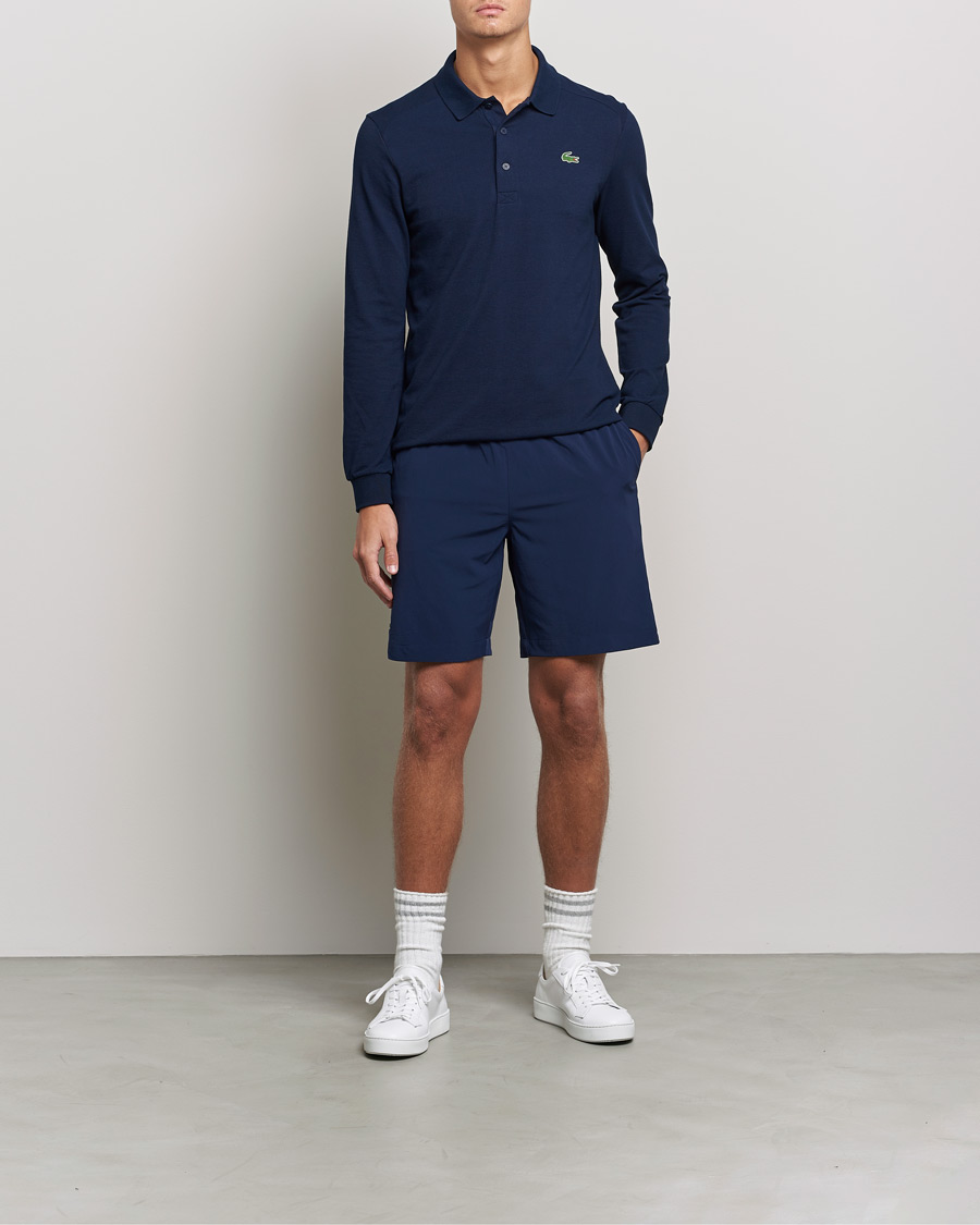 Herre | Gensere | Lacoste Sport | Performance Long Sleeve Polo Navy Blue