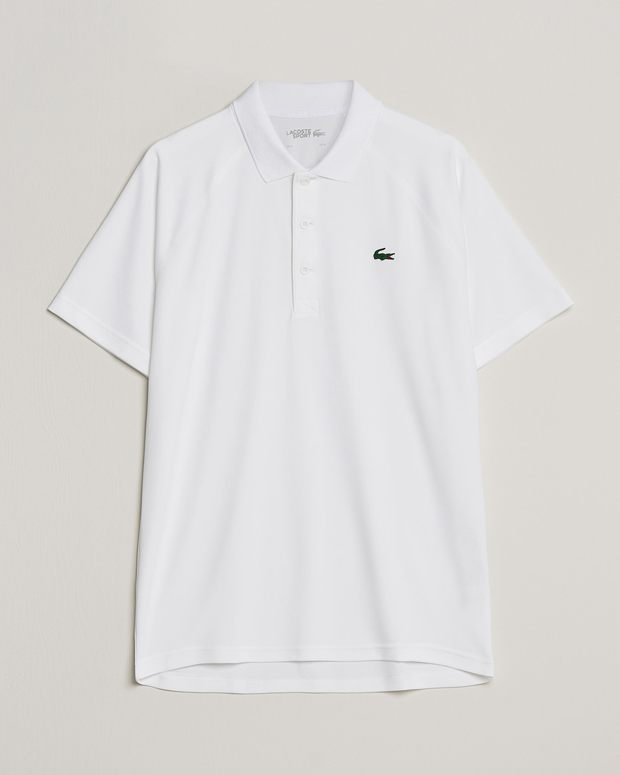 Herre | Pikéer | Lacoste Sport | Performance Ribbed Collar Polo White