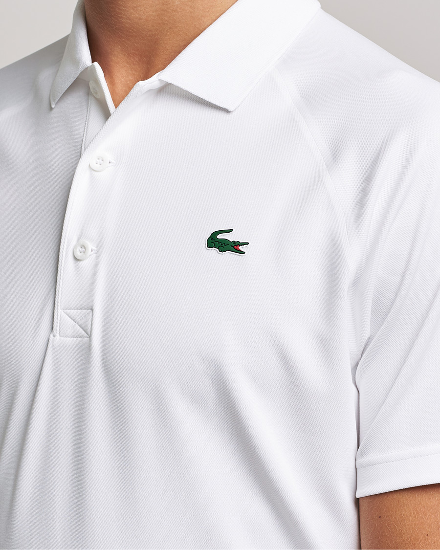 Herre | Pikéer | Lacoste Sport | Performance Ribbed Collar Polo White