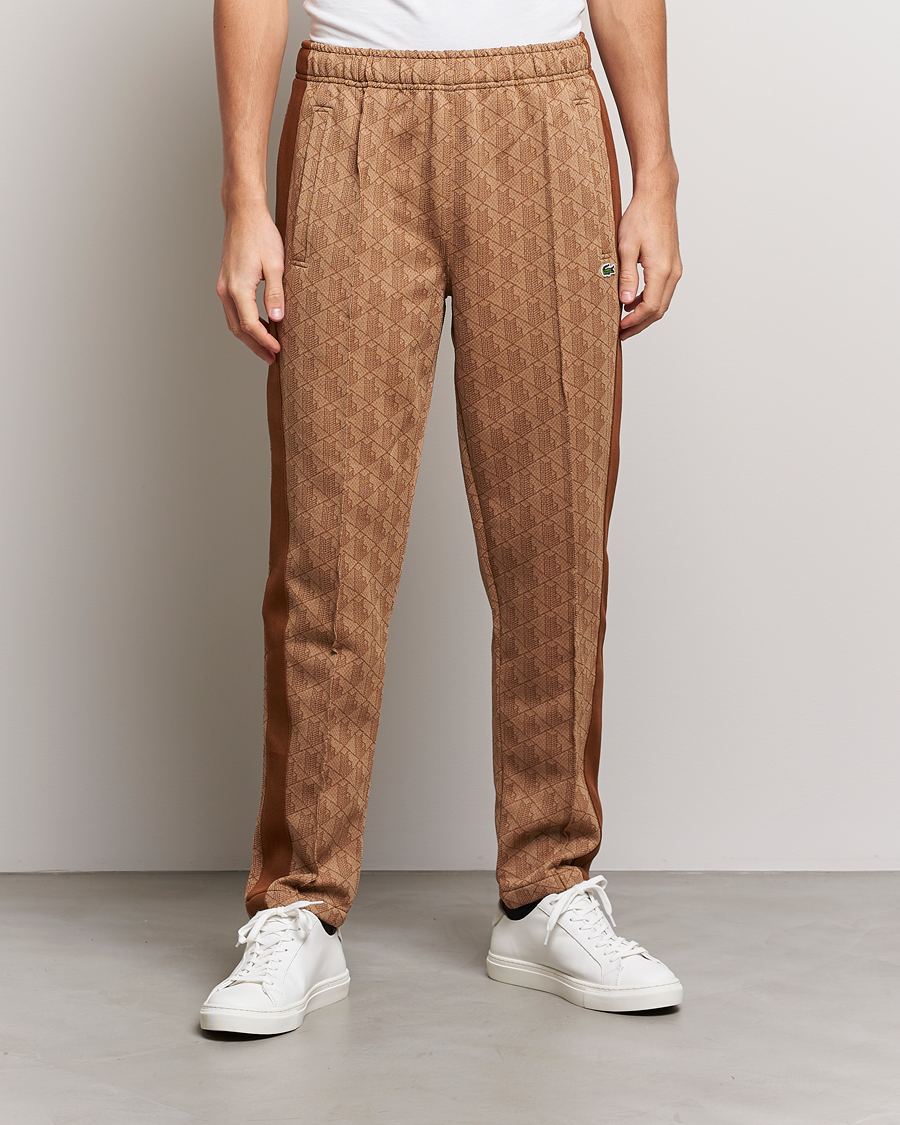 Herre | Bukser | Lacoste | Monogram Cotton Jacuard Tapered Trackpants Viennese