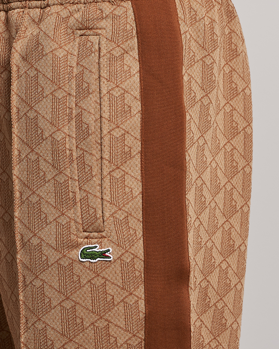 Herre | Bukser | Lacoste | Monogram Cotton Jacuard Tapered Trackpants Viennese