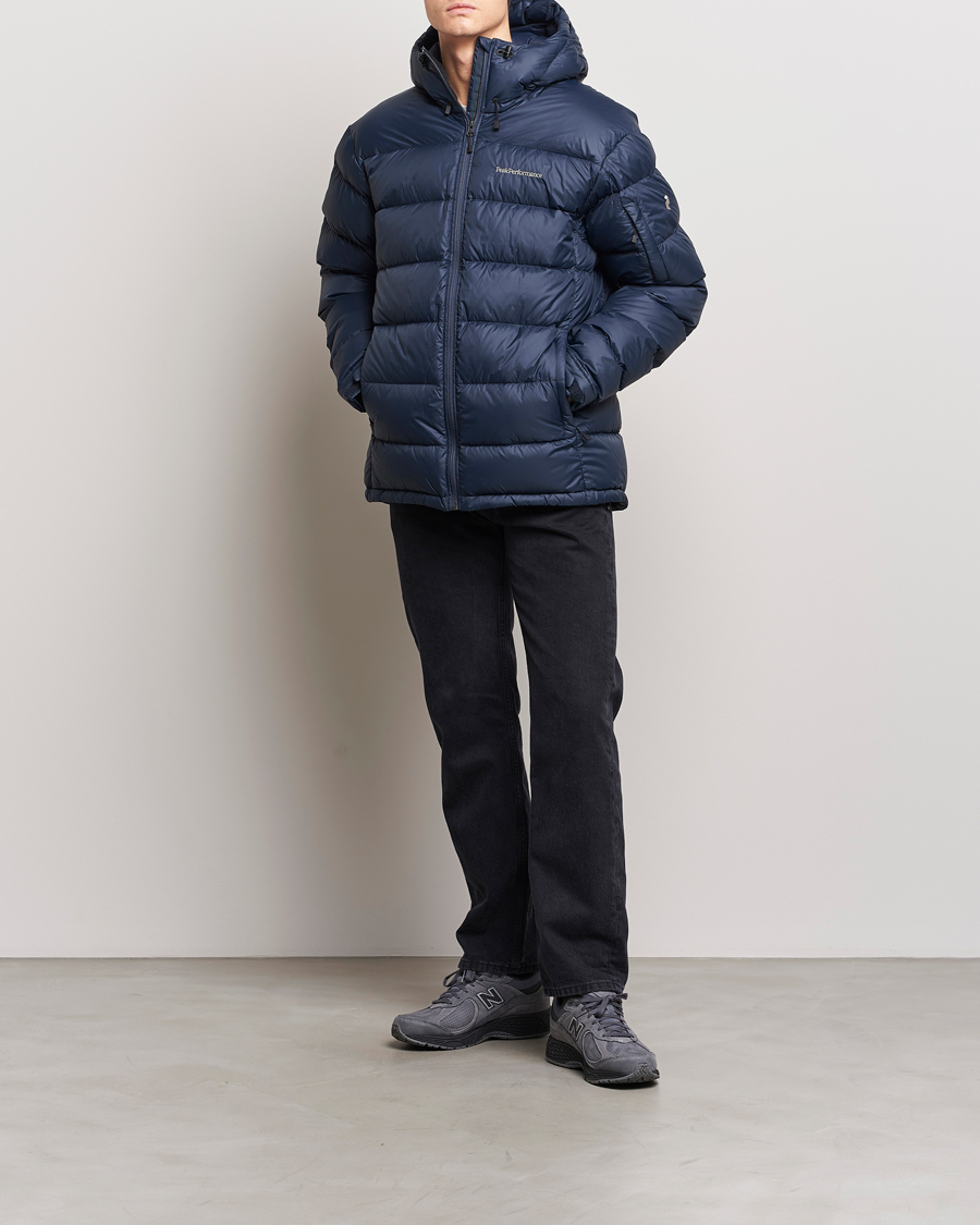 Herre | Jakker | Peak Performance | Frost Down Hooded Jacket Blue Shadow