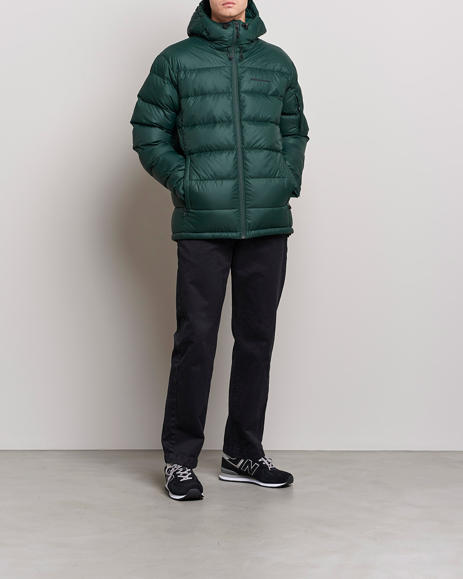 Herre |  | Peak Performance | Frost Down Hooded Jacket  Scarab Green
