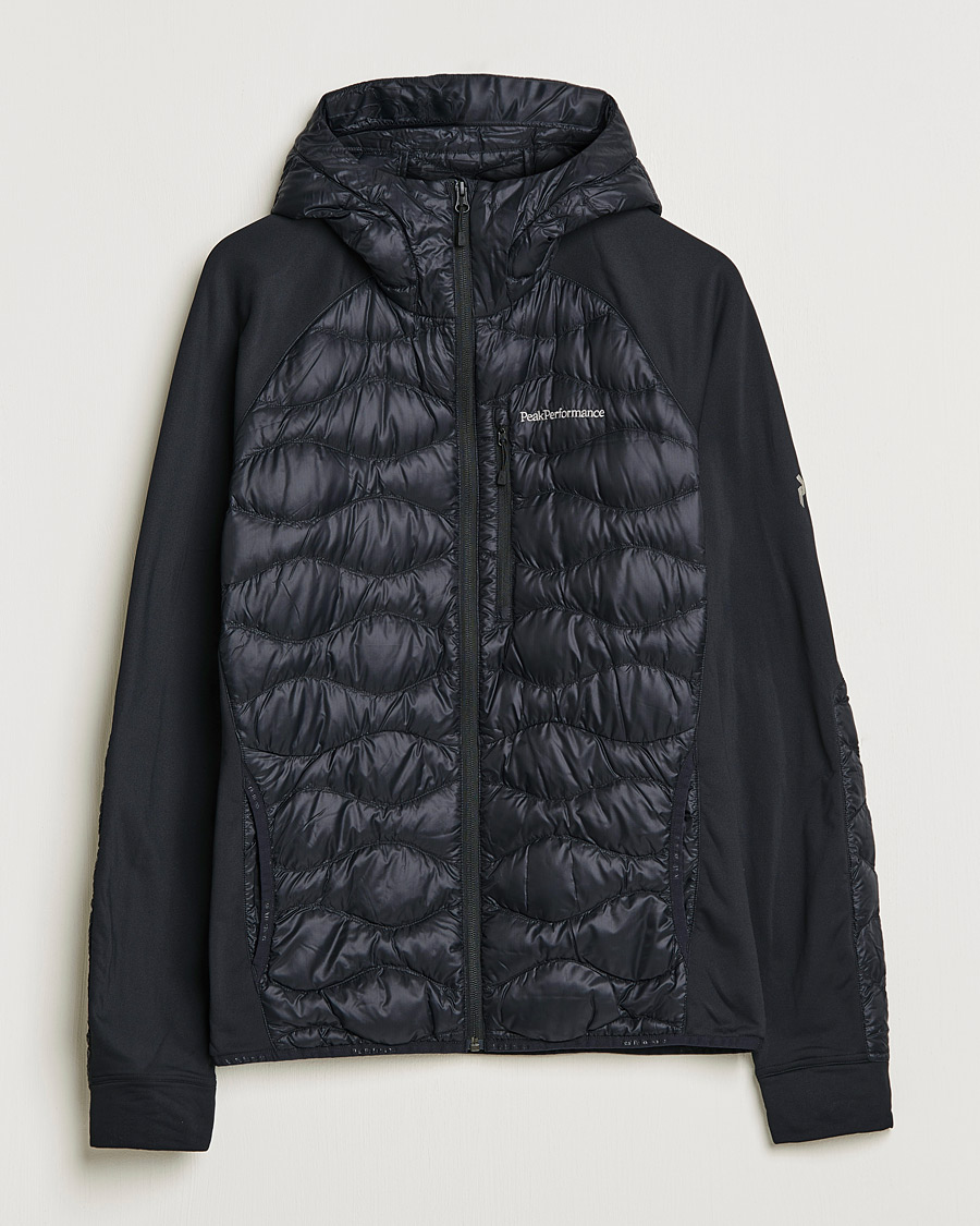 Herre | Jakker | Peak Performance | Helium Down Hybrid Hood Jacket Black