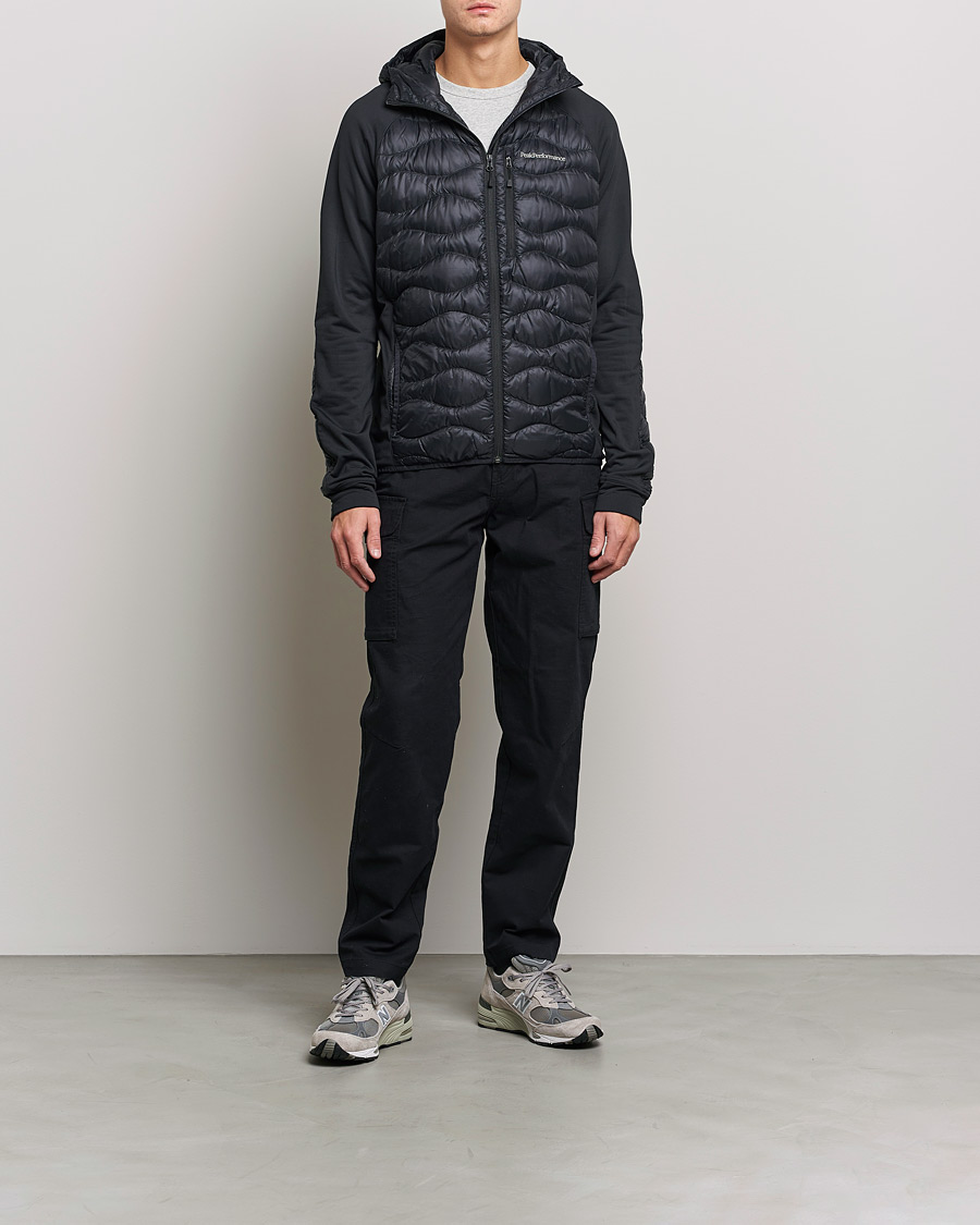 Herre | Jakker | Peak Performance | Helium Down Hybrid Hood Jacket Black