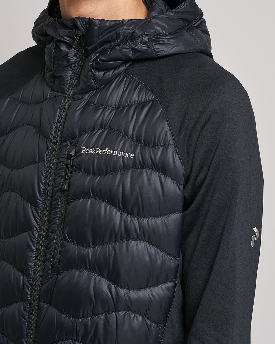 Herre | Jakker | Peak Performance | Helium Down Hybrid Hood Jacket Black