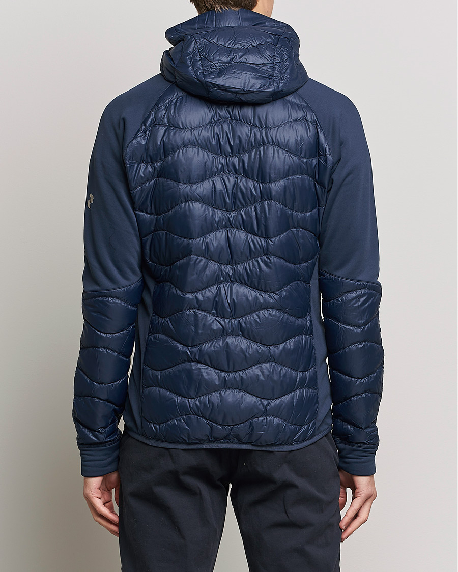 Herre | Jakker | Peak Performance | Helium Down Hybrid Hood Jacket Blue Shadow