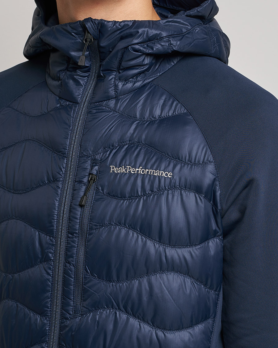 Herre | Jakker | Peak Performance | Helium Down Hybrid Hood Jacket Blue Shadow