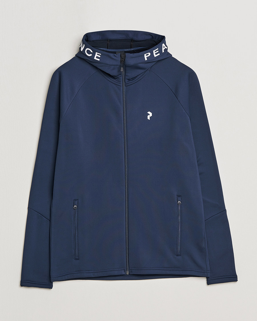 Herre | Gensere | Peak Performance | Rider Zip Fleece Hood Jacket Blue Shadow