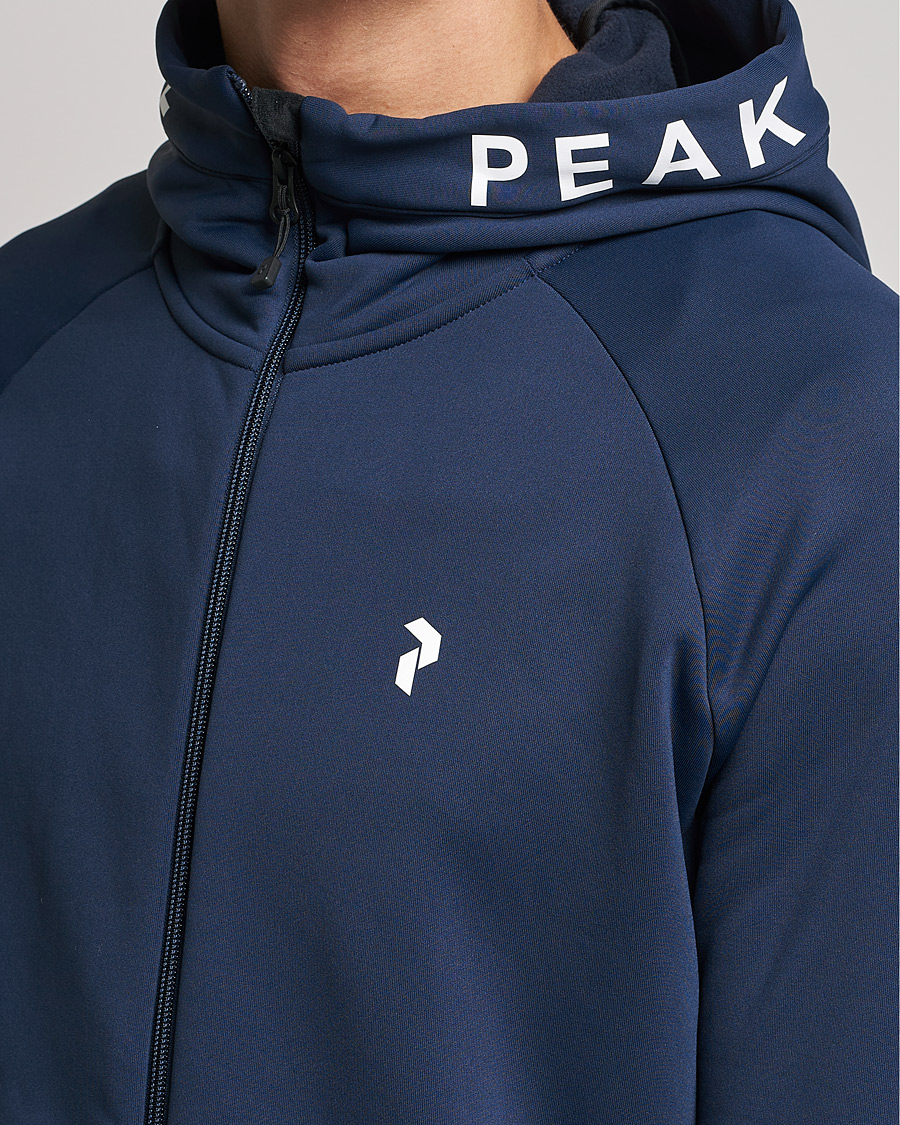 Herre | Gensere | Peak Performance | Rider Zip Fleece Hood Jacket Blue Shadow
