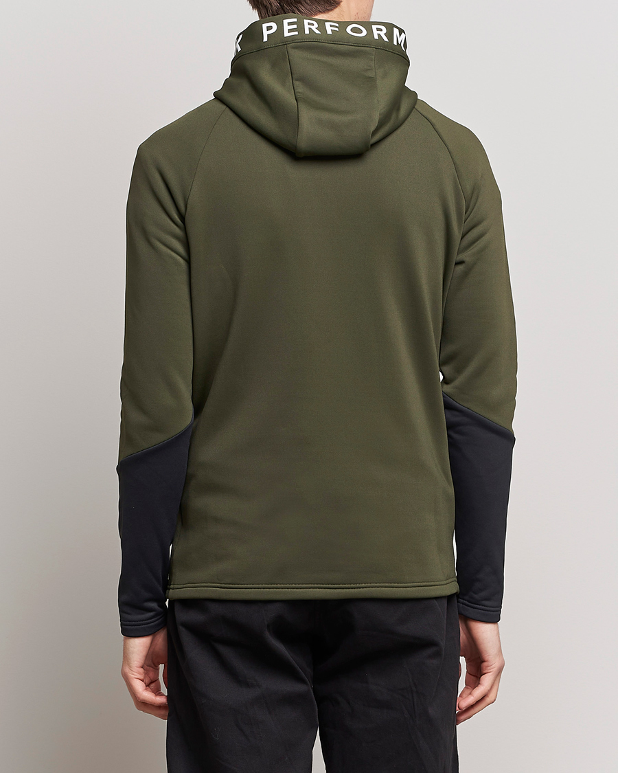 Herre | Gensere | Peak Performance | Rider Zip Fleece Hood Jacket Forest Night Black