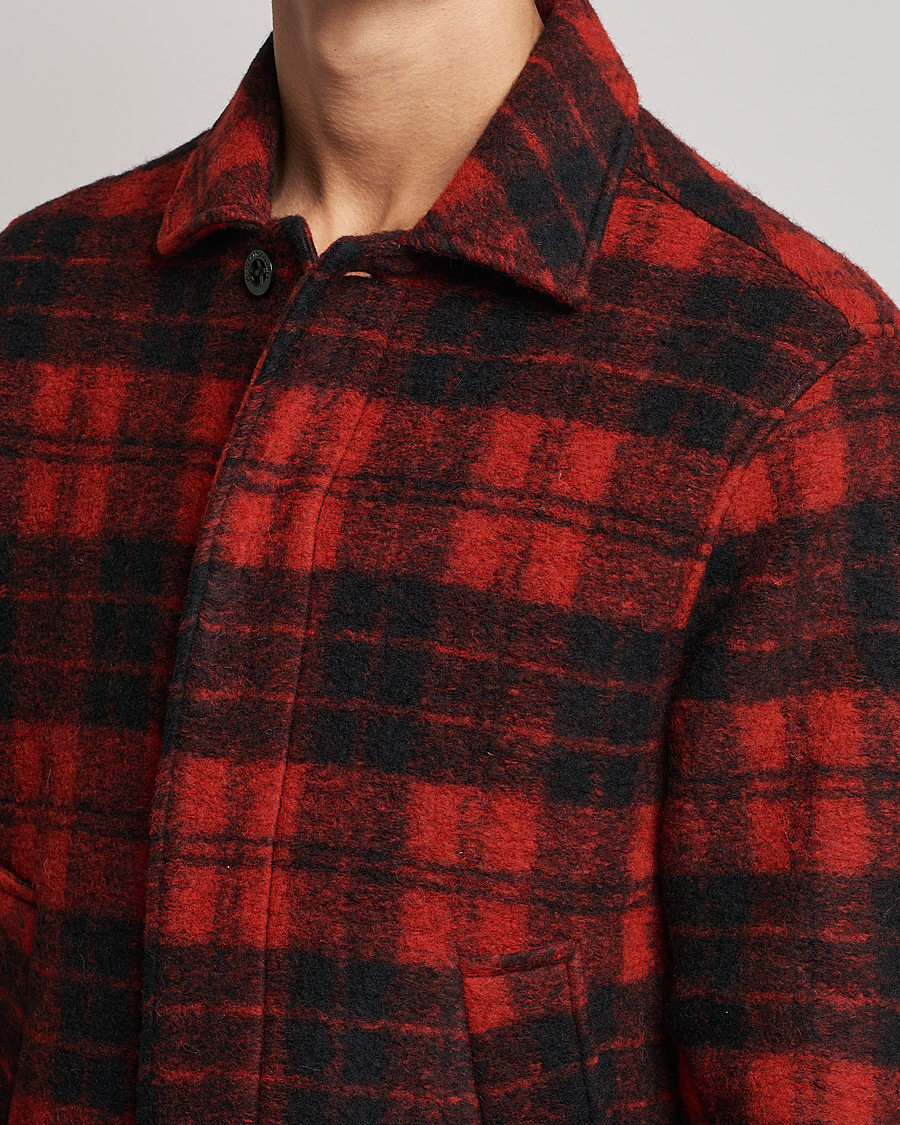 Herre | Skjorter | Peak Performance | Wool Overshirt Checked Red