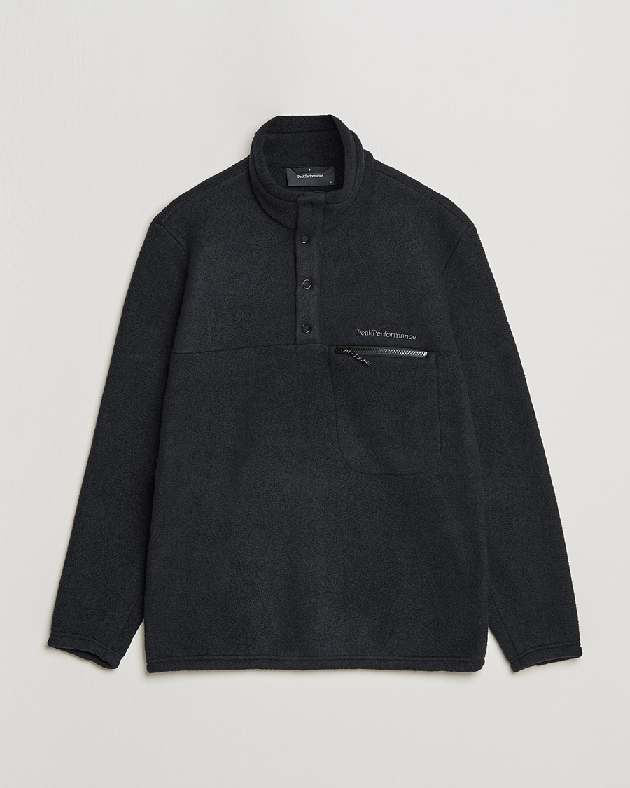 Herre | Gensere | Peak Performance | Fleece Snap T-Neck Black
