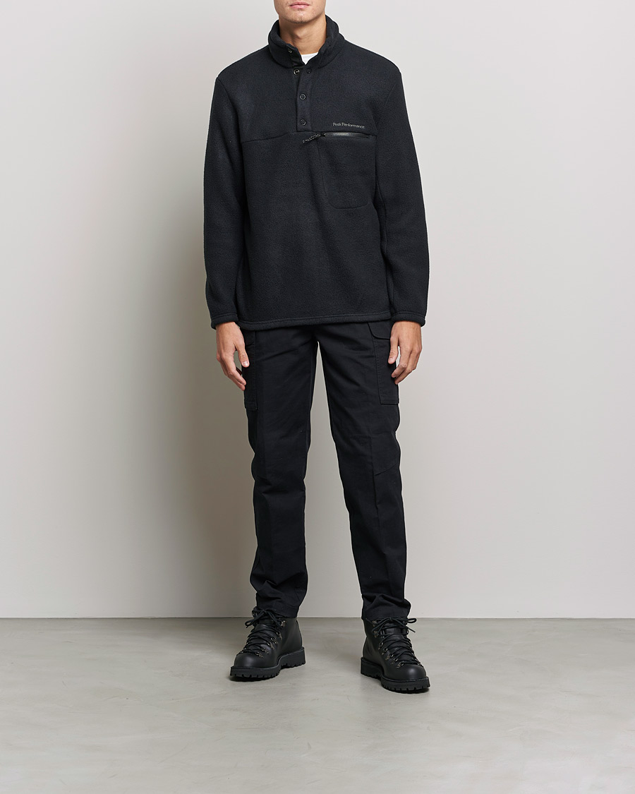 Herre | Gensere | Peak Performance | Fleece Snap T-Neck Black