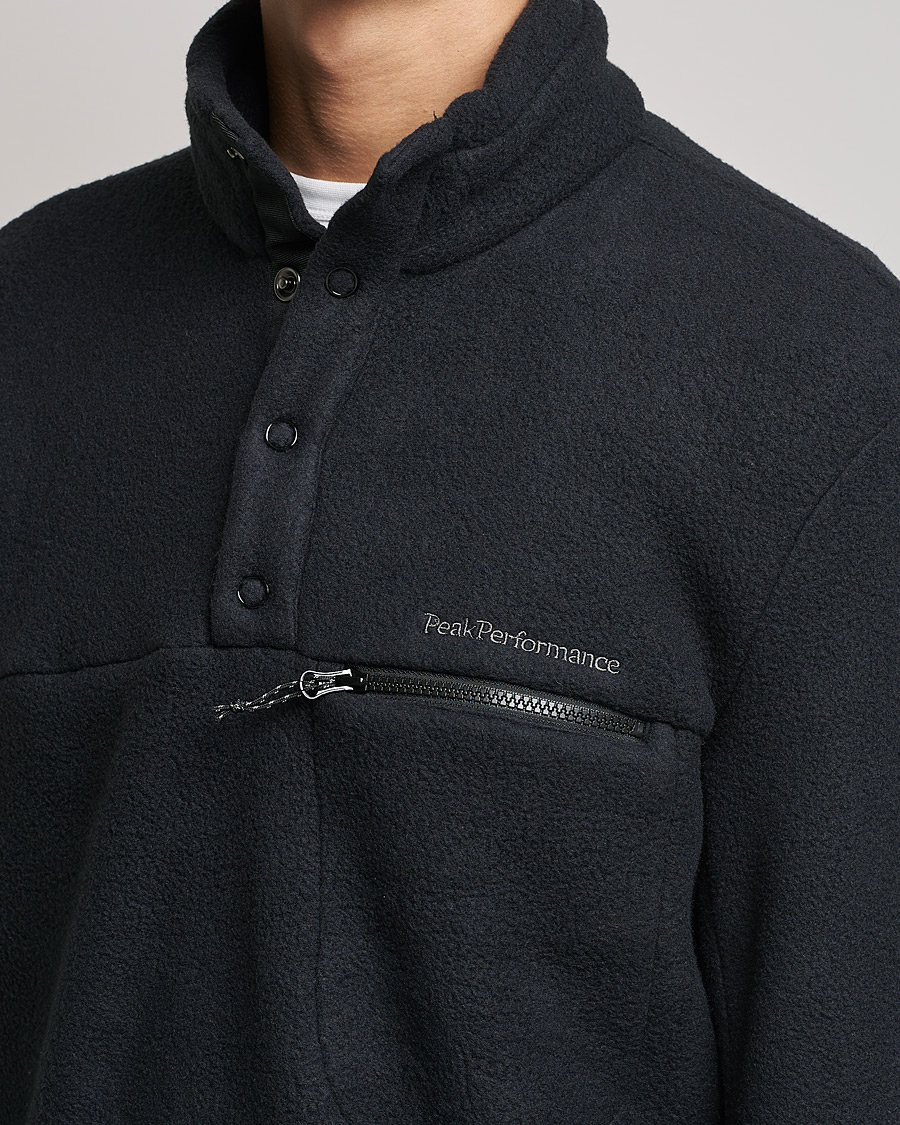 Herre | Gensere | Peak Performance | Fleece Snap T-Neck Black