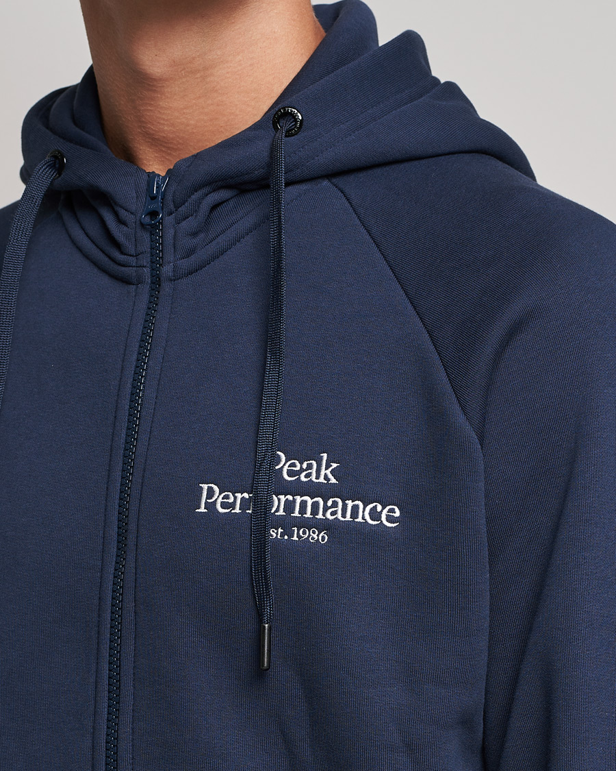 Herre | Gensere | Peak Performance | Original Zip Hoodie Blue Shadow