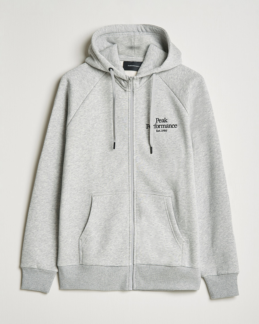 Herre | Gensere | Peak Performance | Original Zip Hoodie Grey