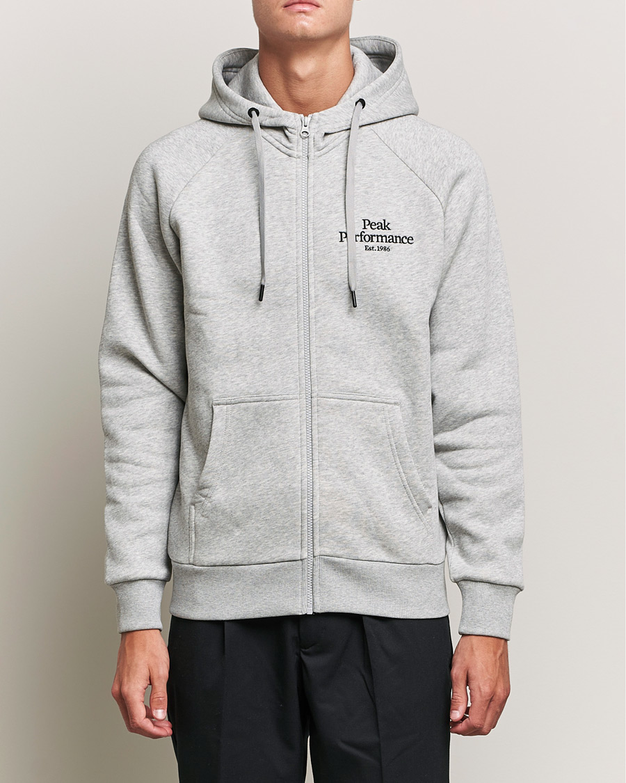 Herre | Gensere | Peak Performance | Original Zip Hoodie Grey