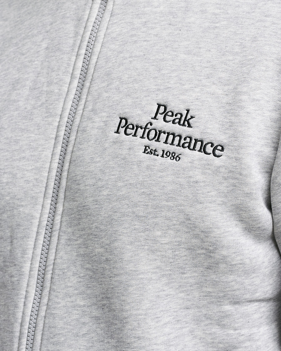 Herre | Gensere | Peak Performance | Original Zip Grey