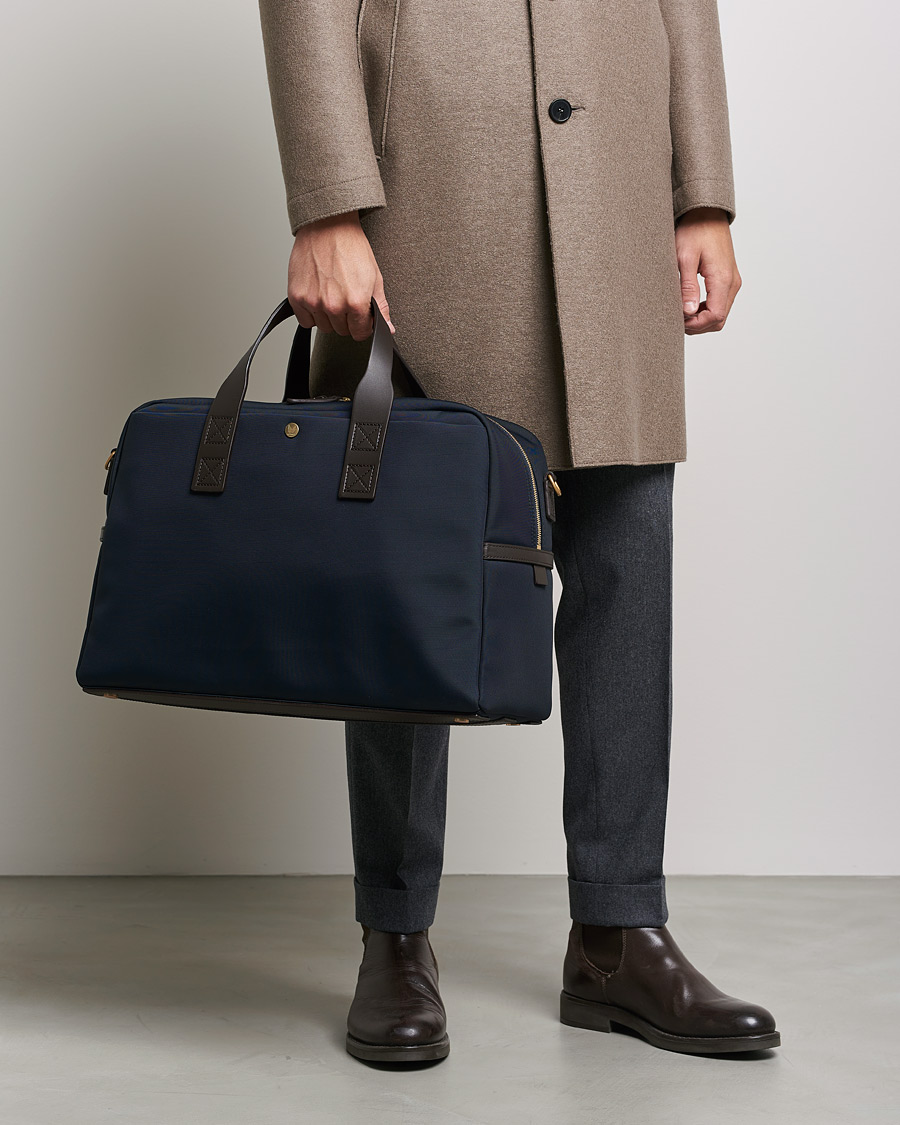 Herre | Mismo M/S Aviator Bag Navy/Dark Brown | Mismo | M/S Aviator Bag Navy/Dark Brown