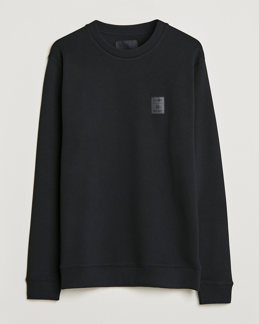 Herre | T-Shirts | NN07 | Barrow Long Sleeve Crew Black