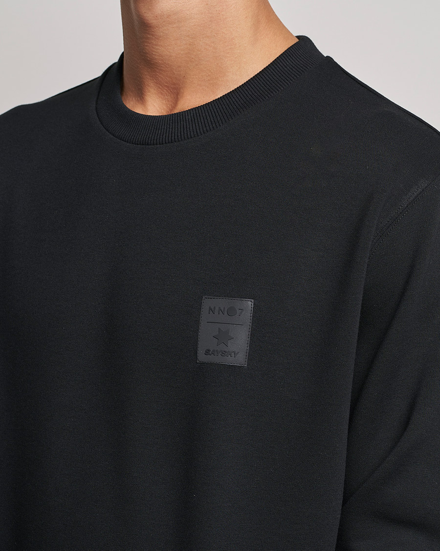 Herre | T-Shirts | NN07 | Barrow Long Sleeve Crew Black
