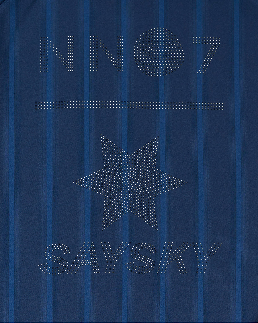 Herre | Gensere | NN07 | Pace Hooded Running Jacket Navy Stripe