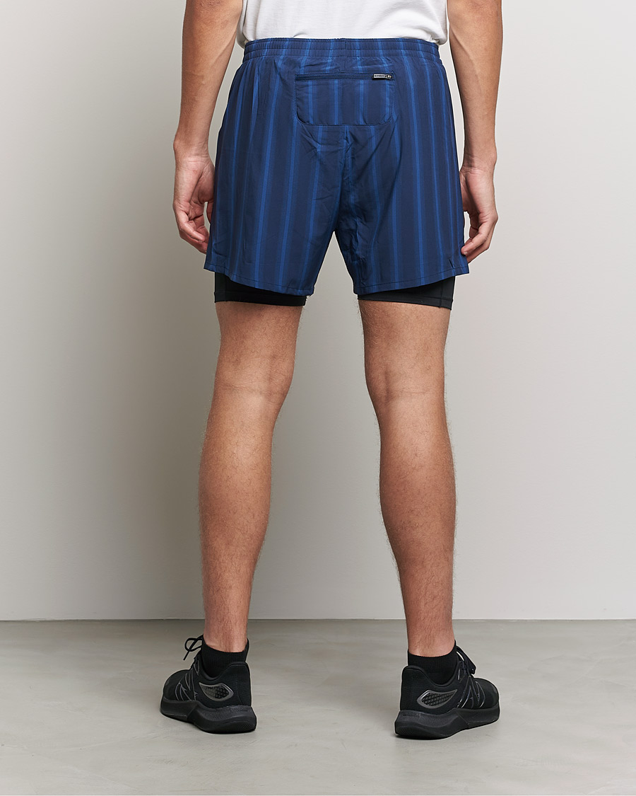Herre | Shorts | NN07 | Two in One Shorts Navy Stripe