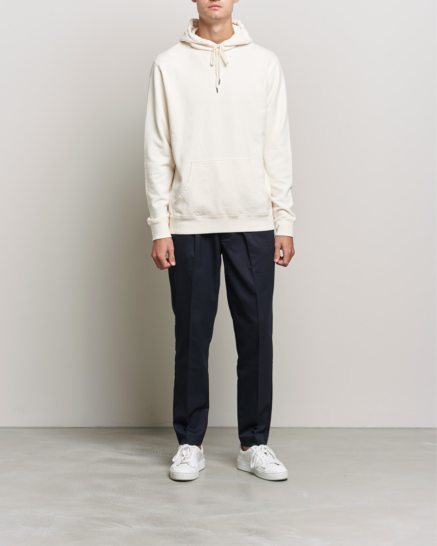 Herre | Gensere | Sunspel | Loopback Hoodie Archive White