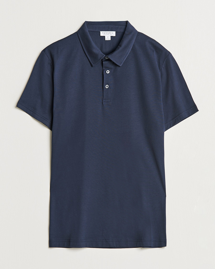 Herre | Pikéer | Sunspel | Cotton Jersey Polo Navy
