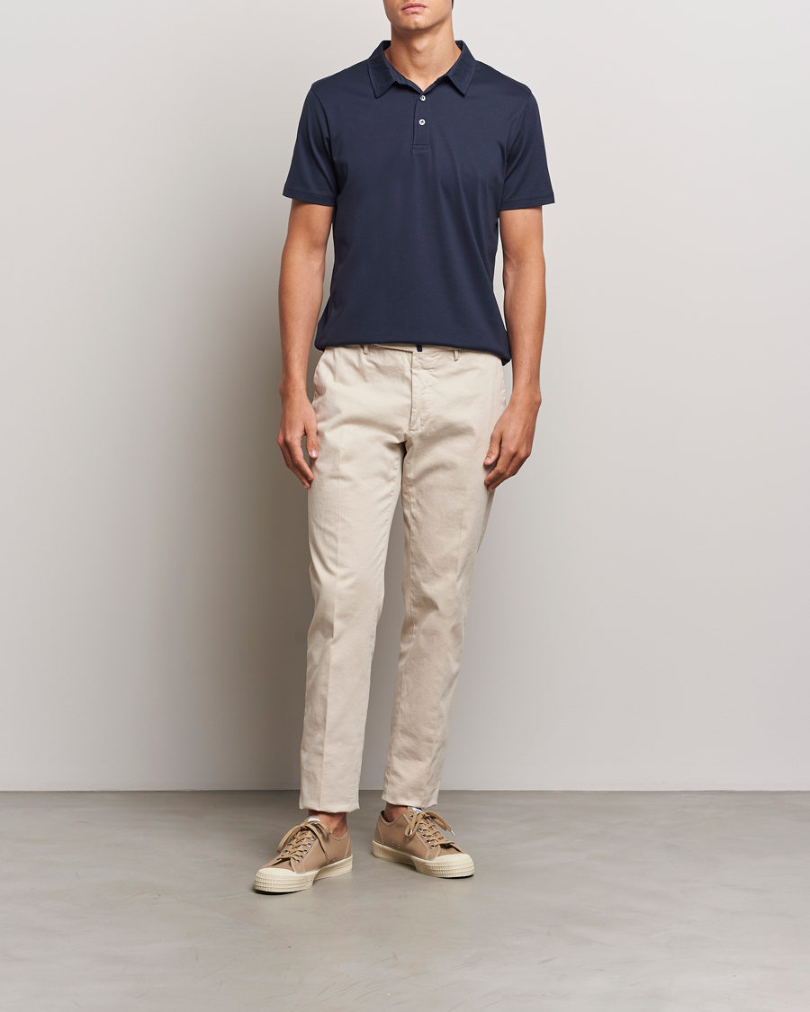 Herre | Pikéer | Sunspel | Cotton Jersey Polo Navy