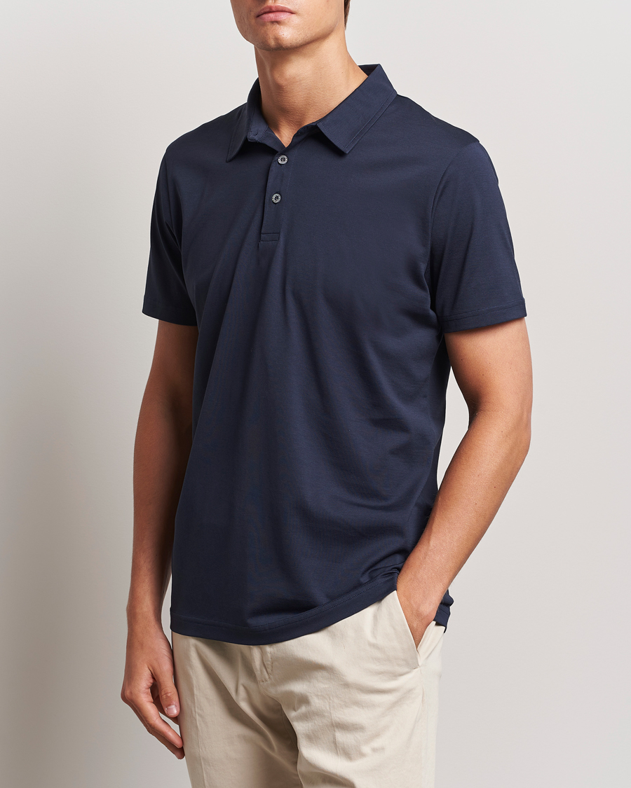 Herre | Pikéer | Sunspel | Cotton Jersey Polo Navy