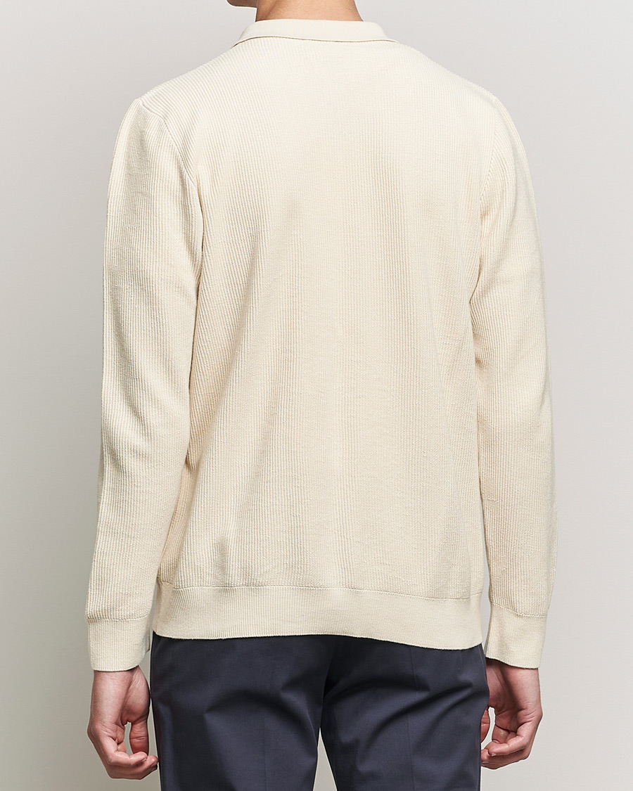Herre | Gensere | Sunspel | Long Staple Cotton Knitted Jacket Ecru