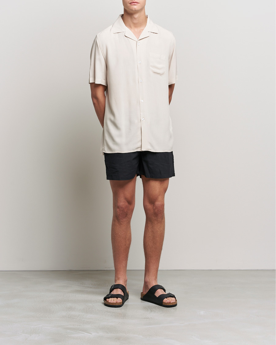 Herre | Shorts | OAS | Linen Shorts Black