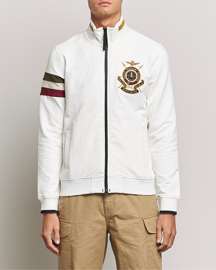 Herre | | Aeronautica Militare | Felpa Full Zip Bianco