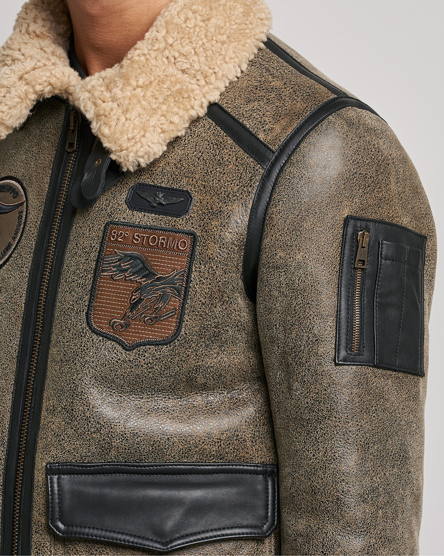 Herre | Jakker | Aeronautica Militare | Aviator Patch Jacket Tabaco
