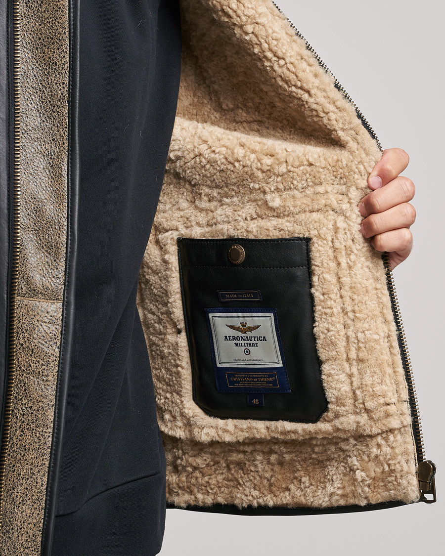 Herre | Jakker | Aeronautica Militare | Aviator Patch Jacket Tabaco