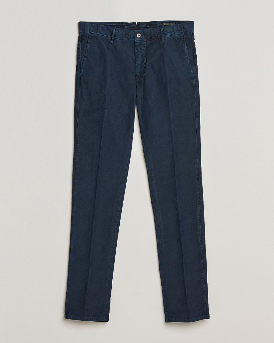 Herre | Bukser | Incotex | Slim Fit Garment Dyed Slacks Navy