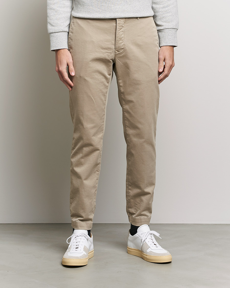 Herre |  | Incotex | Slim Fit Satin Drawstring Joggers Light Beige