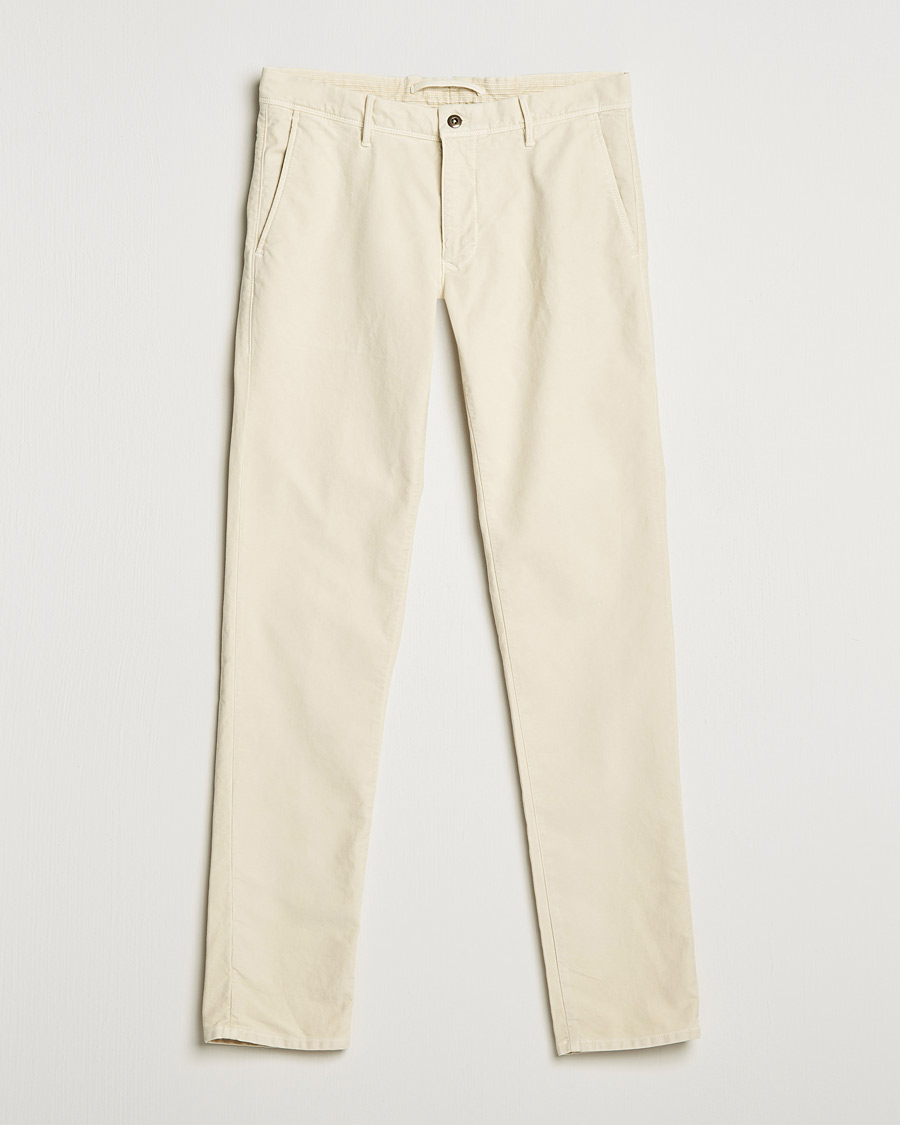 Herre | Bukser | Incotex | Slim Fit Vintage Moleskine Slacks Light Beige
