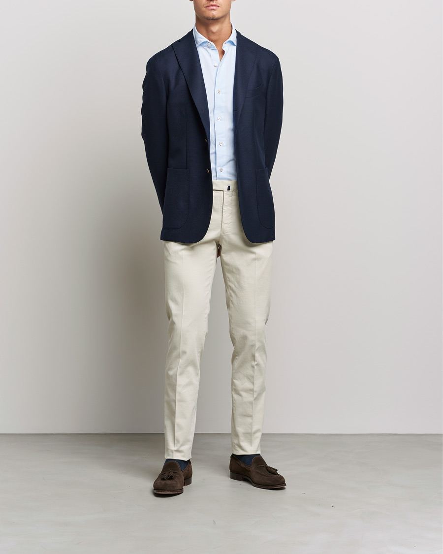 Herre | Bukser | Incotex | Slim Fit Cotton Stretch Chinos Light Beige