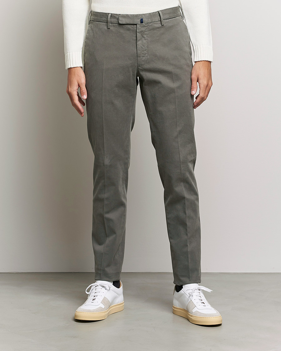 Herre | | Incotex | Slim Fit Cotton Stretch Chinos Grey