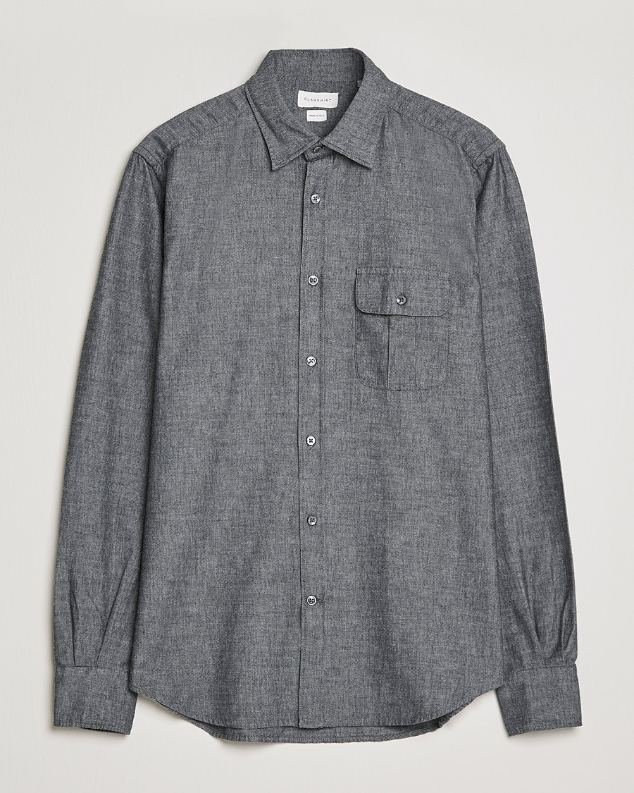 Herre | Skjorter | Slowear | Chambray Work Shirt Grey